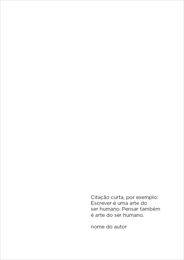 Epígrafe para o TCC Epígrafe para o TCC
