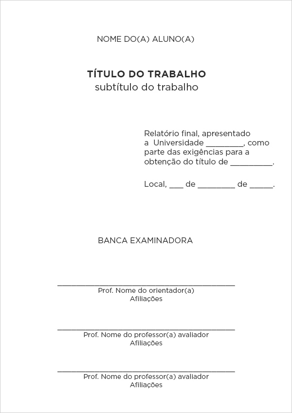 Folha de aprovação para o TCC Folha de aprovação para o TCC