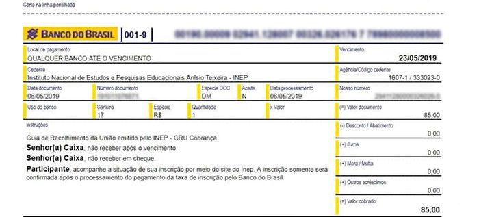 Baixar o boleto do Enem Baixar o boleto do Enem
