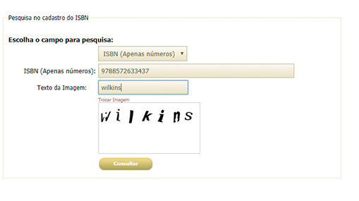 Para buscar apenas pelo ISBN