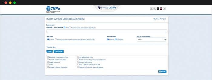 Como pesquisar um currículo na plataforma Lattes? 2
