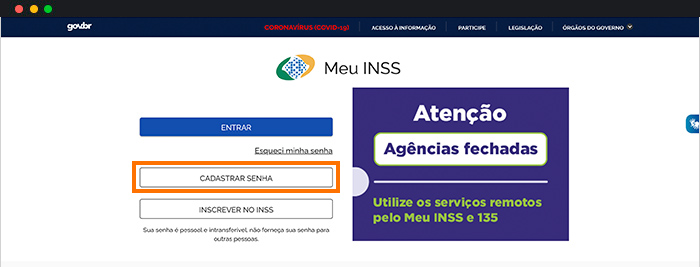 Nis Meu Inss cadastro de senha