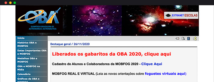 Olimpíadas Científicas de Astronomia E Astronáutica