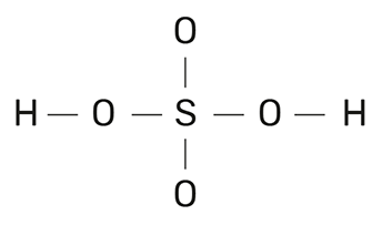 reação química entre um hidrocarboneto e o ácido sulfúrico