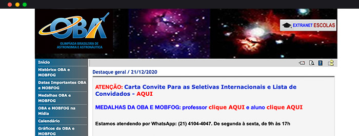 Olimpíada Brasileira De Astronomia E Astronáutica