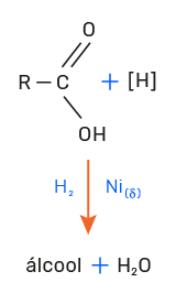 reação de redução em ácidos carboxílicos