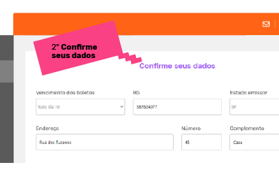 Tela do processo de contratação do Pravaler no Portal do Aluno Tela do processo de contratação do Pravaler no Portal do Aluno
