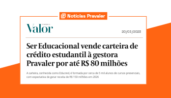 Ser Educacional vende carteira de crédito estudantil ao Pravaler por até R$ 80 milhões Ser Educacional vende carteira de crédito estudantil ao Pravaler por até R$ 80 milhões