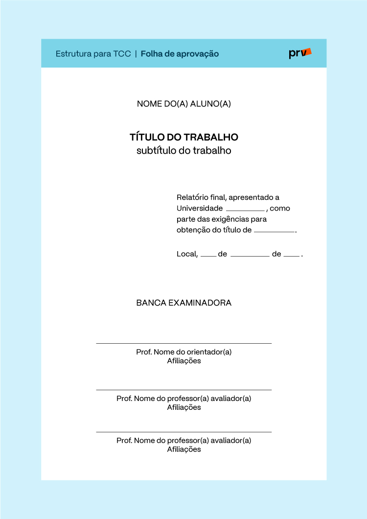 Estrutura Para TCC Folha De Aprovação